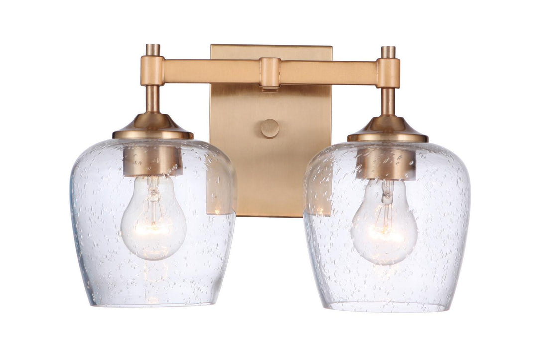 Stellen Two Light Vanity in Satin Brass