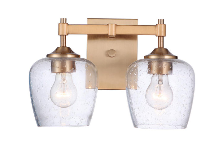 Stellen Two Light Vanity in Satin Brass