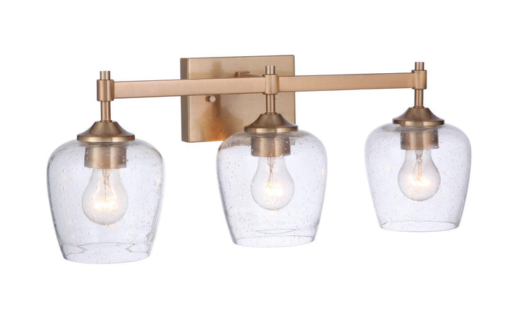 Stellen Three Light Vanity in Satin Brass