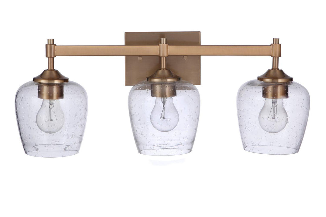 Stellen Three Light Vanity in Satin Brass