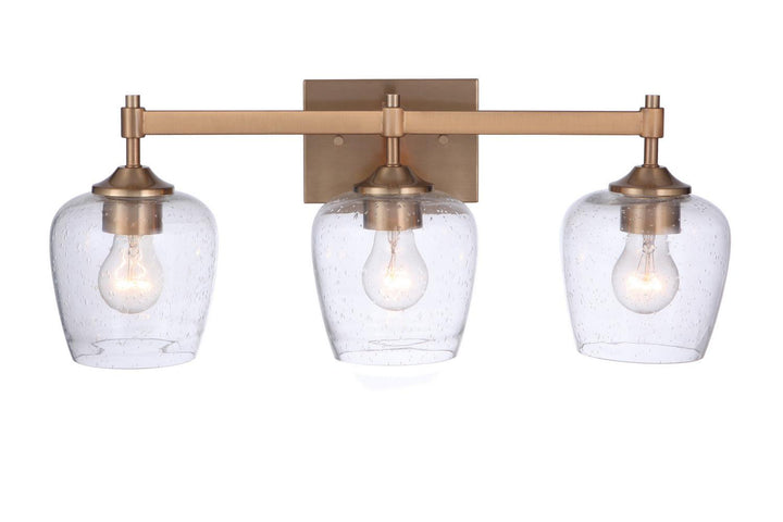 Stellen Three Light Vanity in Satin Brass