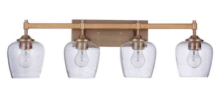 Stellen Four Light Vanity in Satin Brass