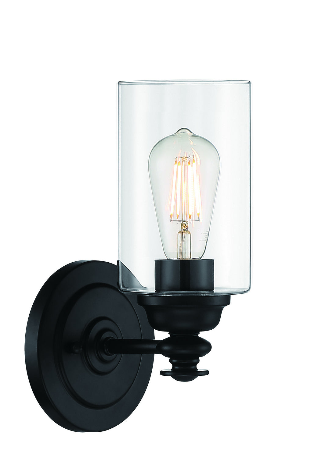 Dardyn One Light Wall Sconce in Flat Black