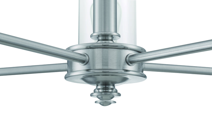 Dardyn Five Light Chandelier in Brushed Polished Nickel