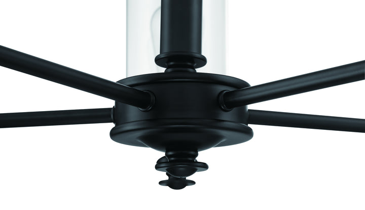 Dardyn Five Light Chandelier in Flat Black