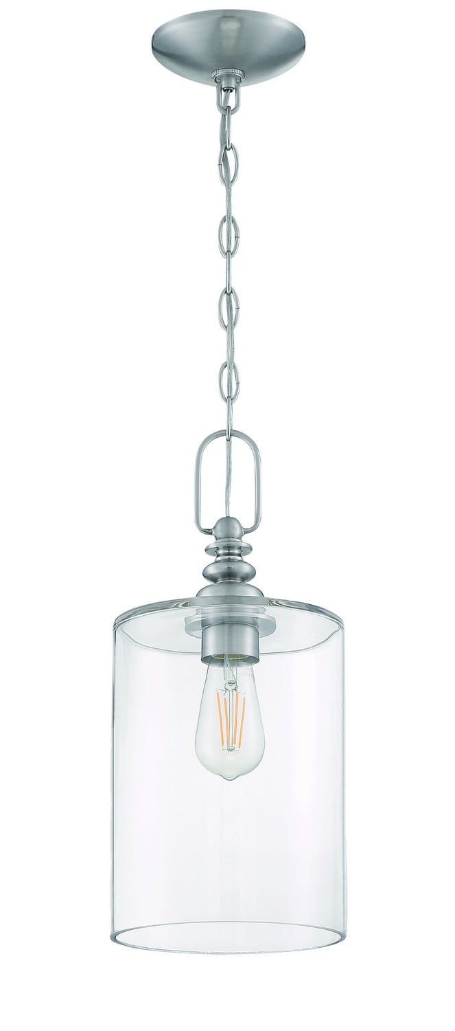 Dardyn One Light Mini Pendant in Brushed Polished Nickel