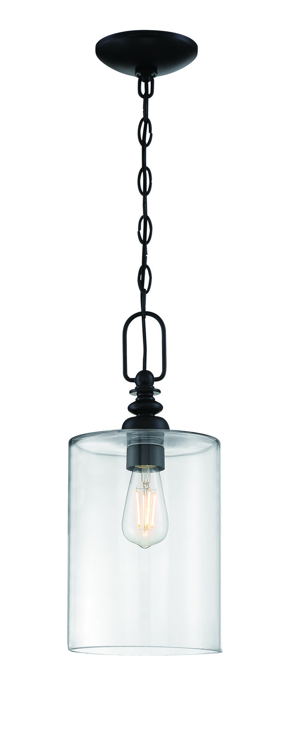 Dardyn One Light Mini Pendant in Flat Black