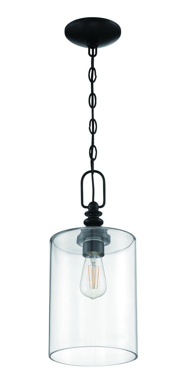 Dardyn One Light Mini Pendant in Flat Black