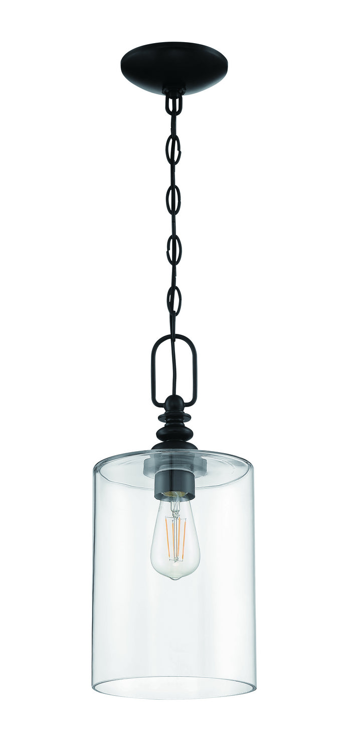 Dardyn One Light Mini Pendant in Flat Black