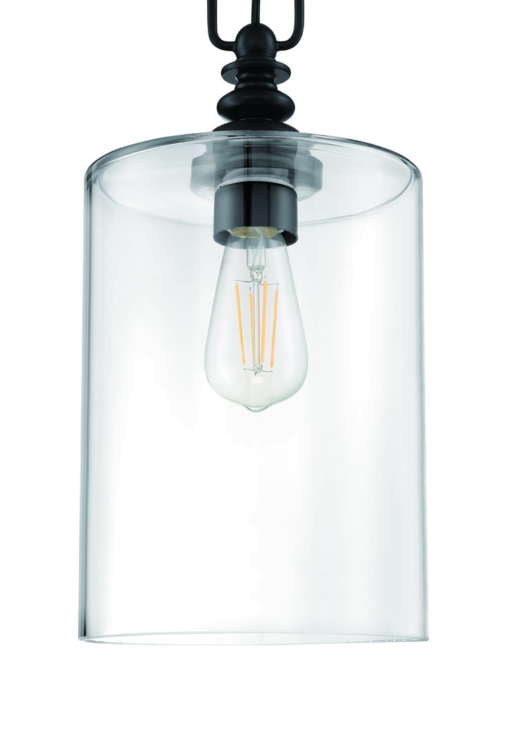 Dardyn One Light Mini Pendant in Flat Black