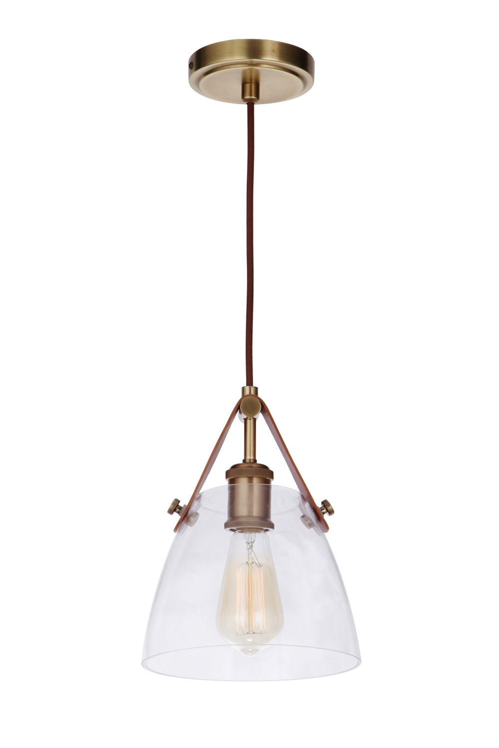 Hagen One Light Pendant in Vintage Brass