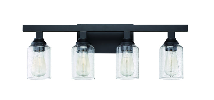 Chicago Four Light Vanity in Flat Black