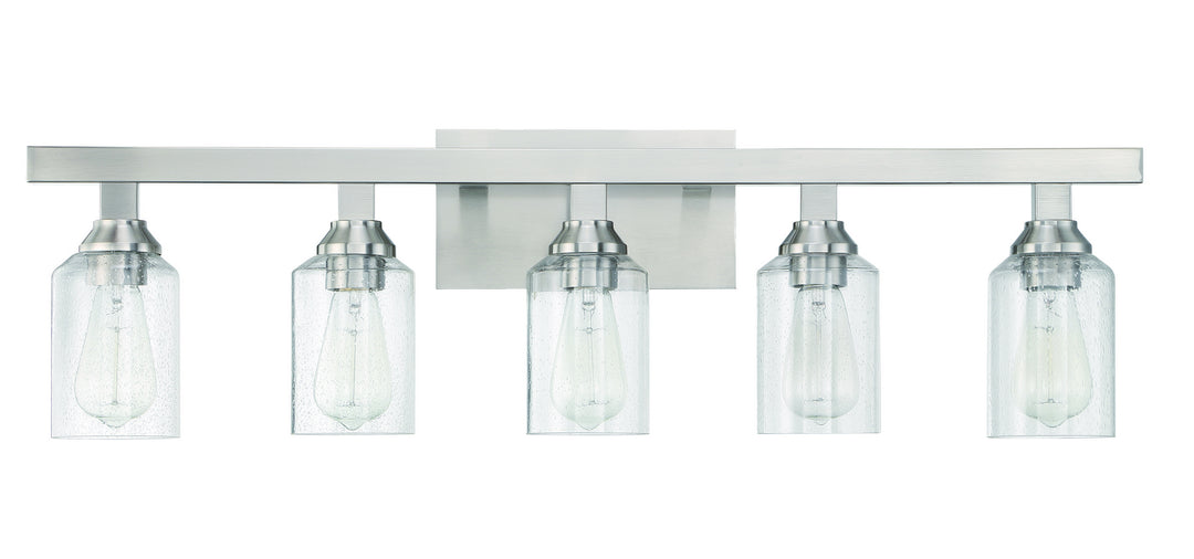 Chicago Five Light Vanity in Brushed Polished Nickel