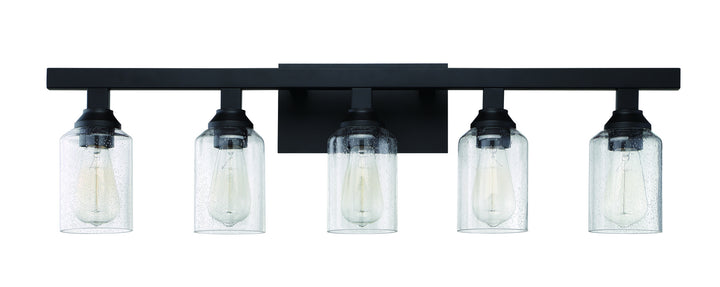 Chicago Five Light Vanity in Flat Black