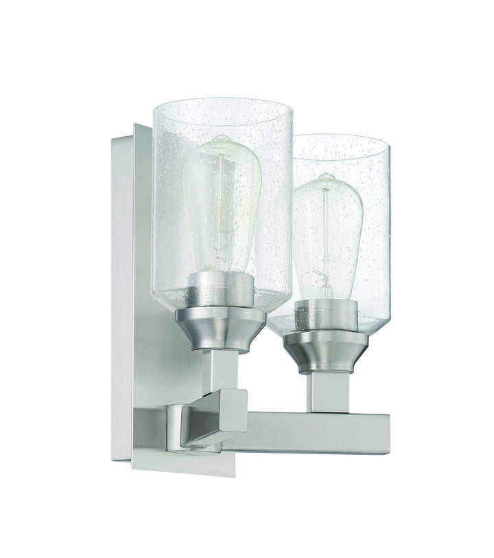 Chicago Two Light Wall Sconce in Brushed Polished Nickel