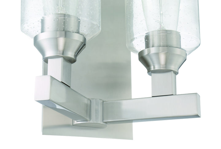 Chicago Two Light Wall Sconce in Brushed Polished Nickel