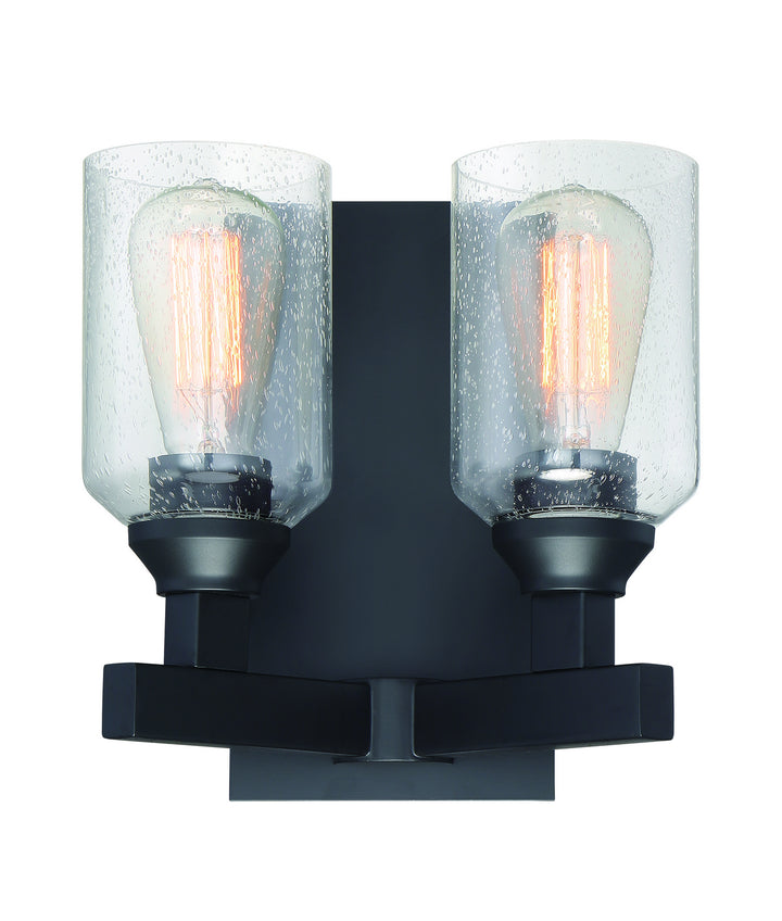 Chicago Two Light Wall Sconce in Flat Black