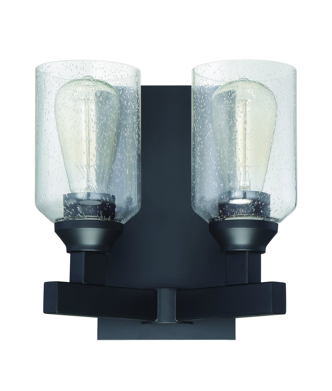 Chicago Two Light Wall Sconce in Flat Black