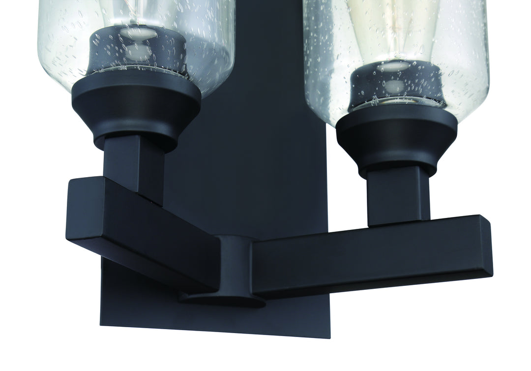 Chicago Two Light Wall Sconce in Flat Black