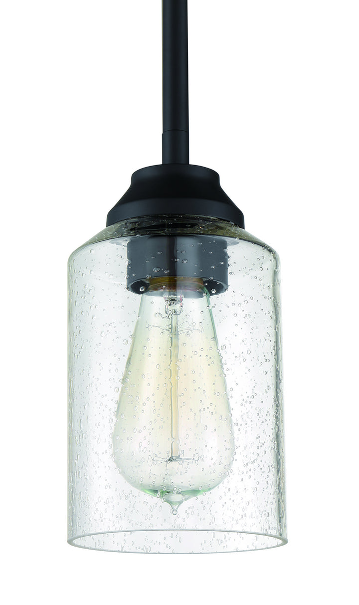 Chicago One Light Mini Pendant in Flat Black