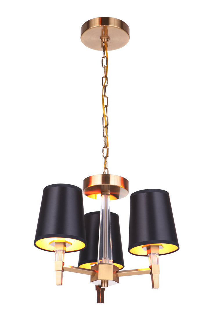 Tarryn Three Light Convertible Semi Flush/Pendant in Satin Brass