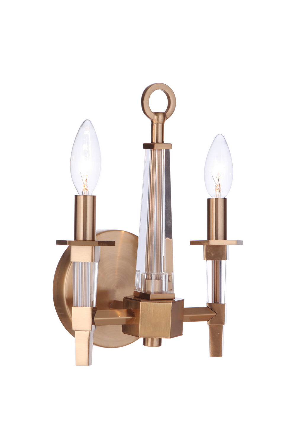 Tarryn Two Light Wall Sconce in Satin Brass