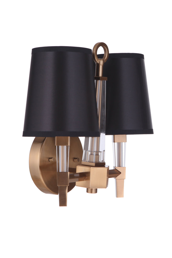 Tarryn Two Light Wall Sconce in Satin Brass