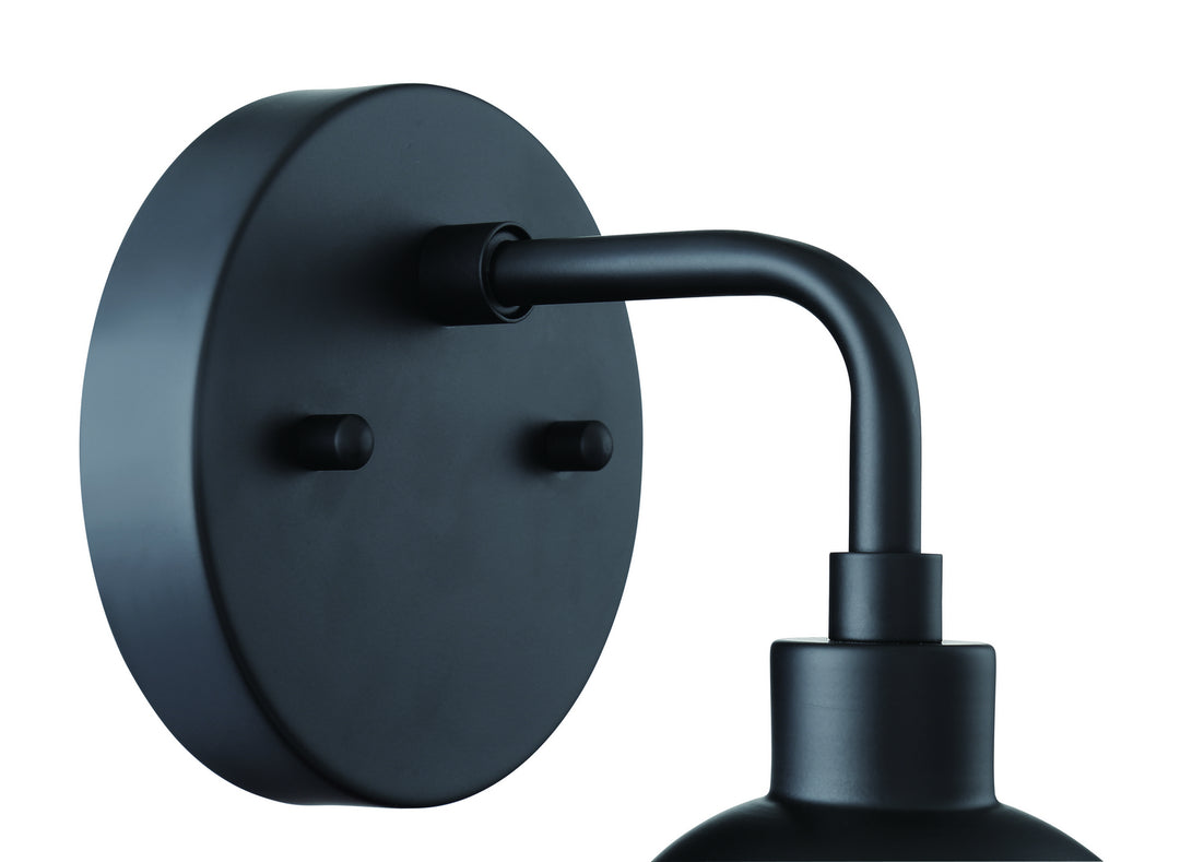 Que One Light Wall Sconce in Flat Black