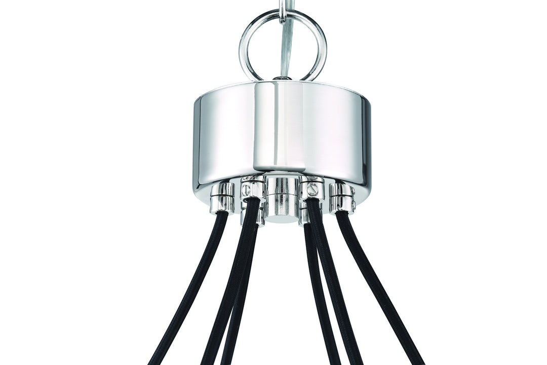 Que Six Light Chandelier in Chrome