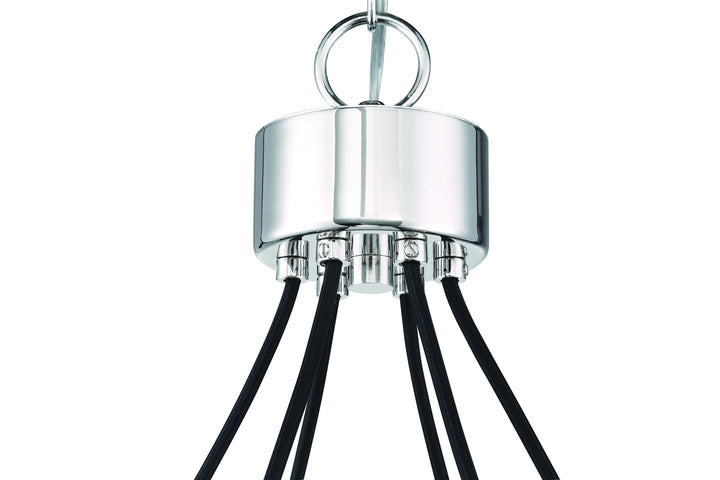 Que Six Light Chandelier in Chrome