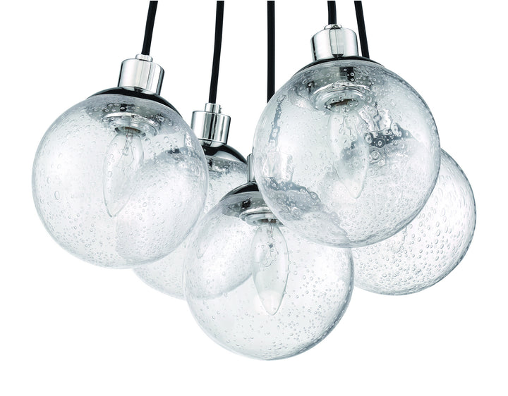 Que Five Light Pendant in Chrome