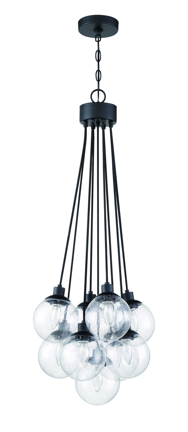 Que Nine Light Pendant in Flat Black