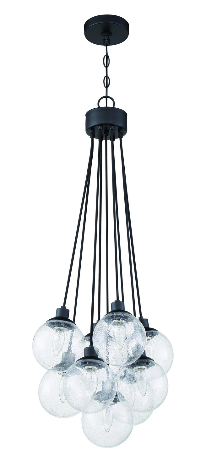 Que Nine Light Pendant in Flat Black