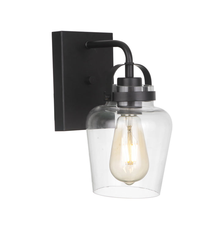 Trystan One Light Wall Sconce in Flat Black