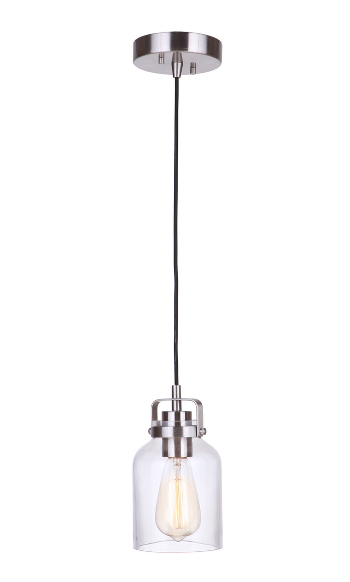 Foxwood One Light Mini Pendant in Brushed Polished Nickel