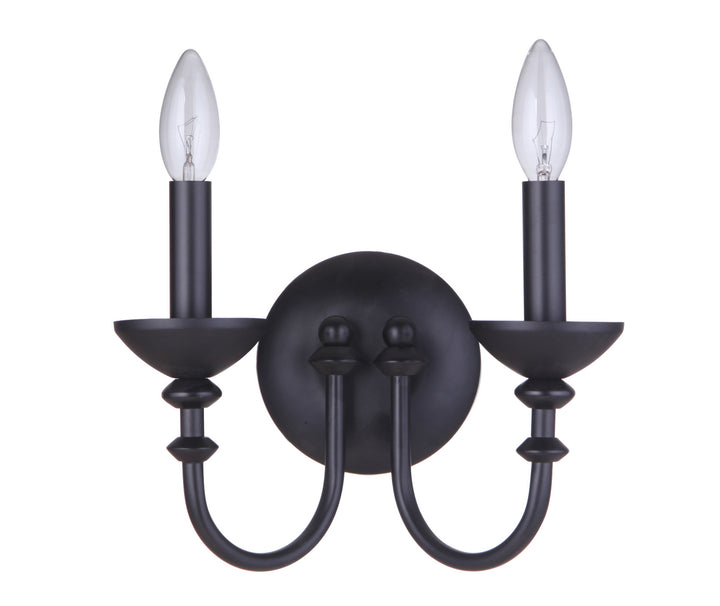 Marlowe Two Light Wall Sconce in Flat Black