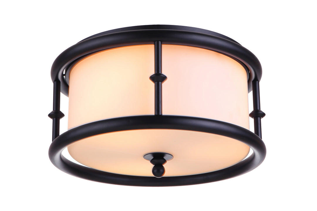 Marlowe Three Light Flushmount in Flat Black