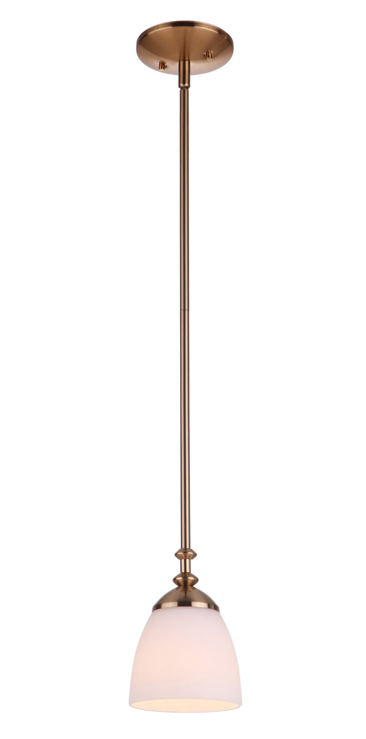 Marlowe One Light Mini Pendant in Satin Brass