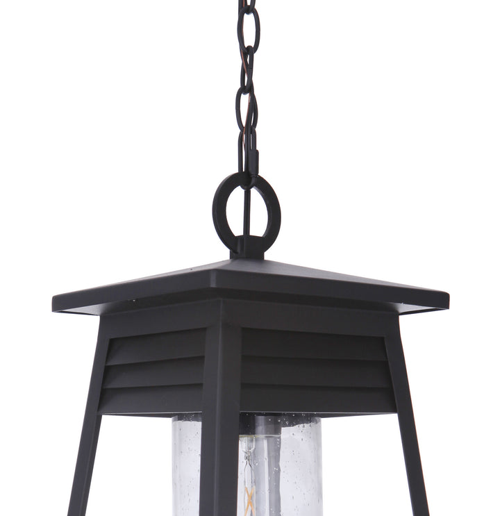 Becca One Light Outdoor Pendant in Textured Black