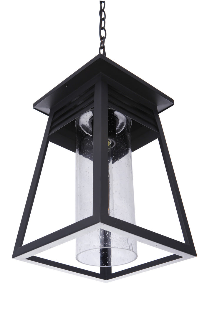 Becca One Light Outdoor Pendant in Textured Black