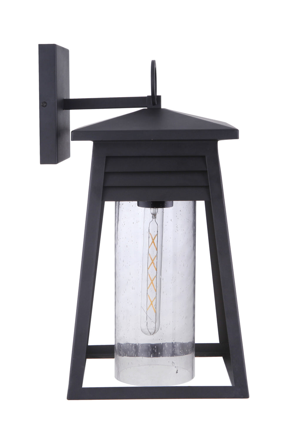 Becca One Light Outdoor Pendant in Textured Black