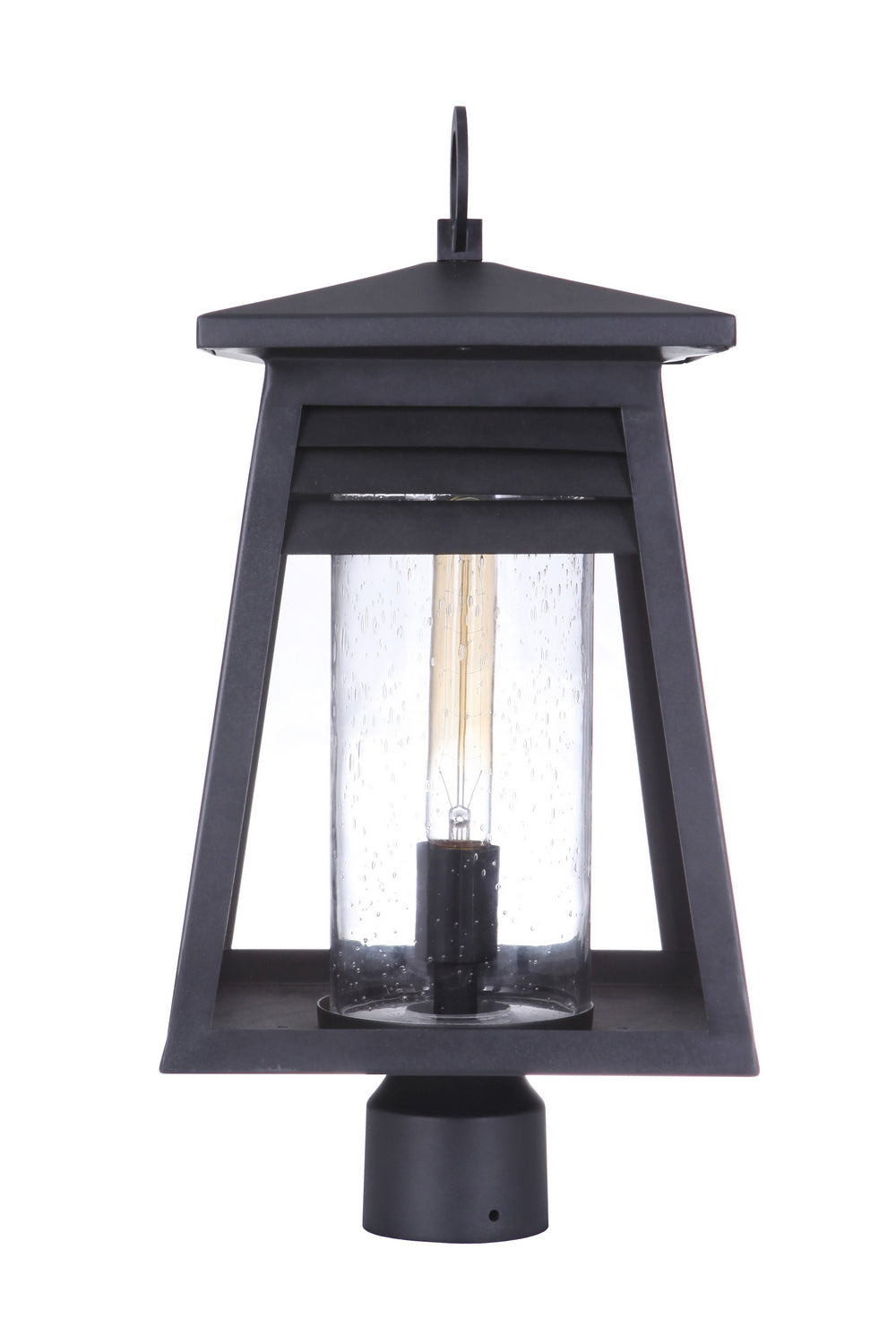 Becca One Light Outdoor Post Mount in Textured Black