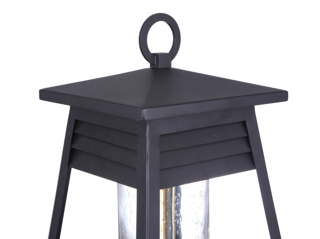 Becca One Light Outdoor Post Mount in Textured Black