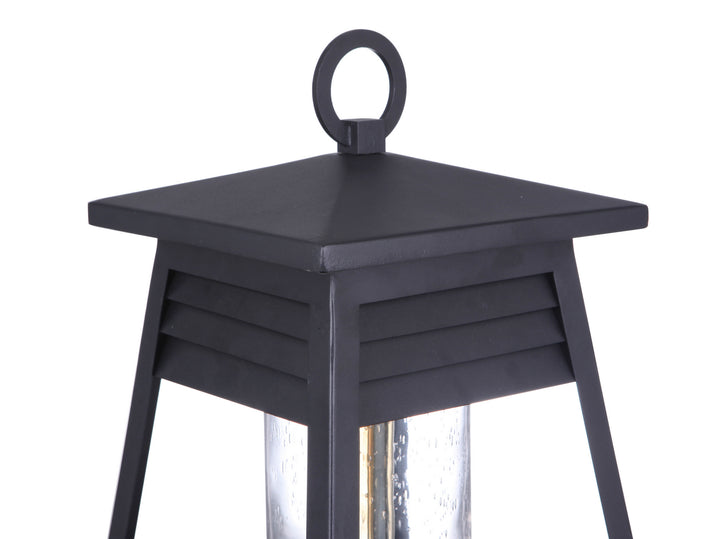 Becca One Light Outdoor Post Mount in Textured Black