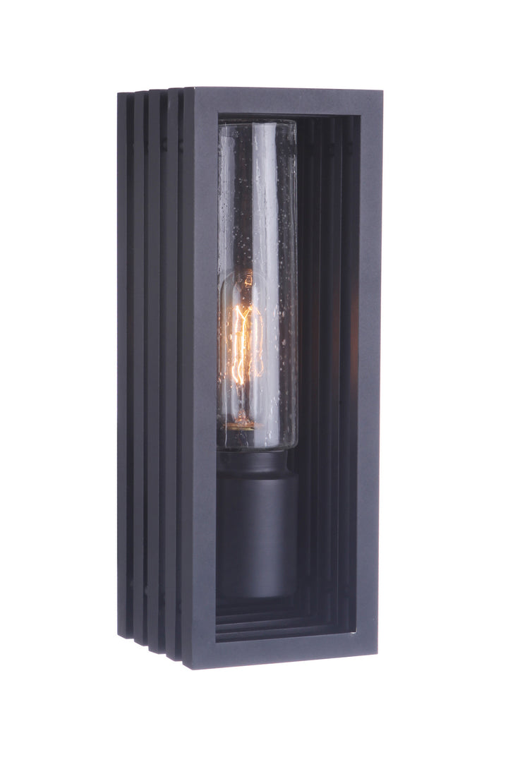 Carmel One Light Outdoor Wall Mount in Textured Black