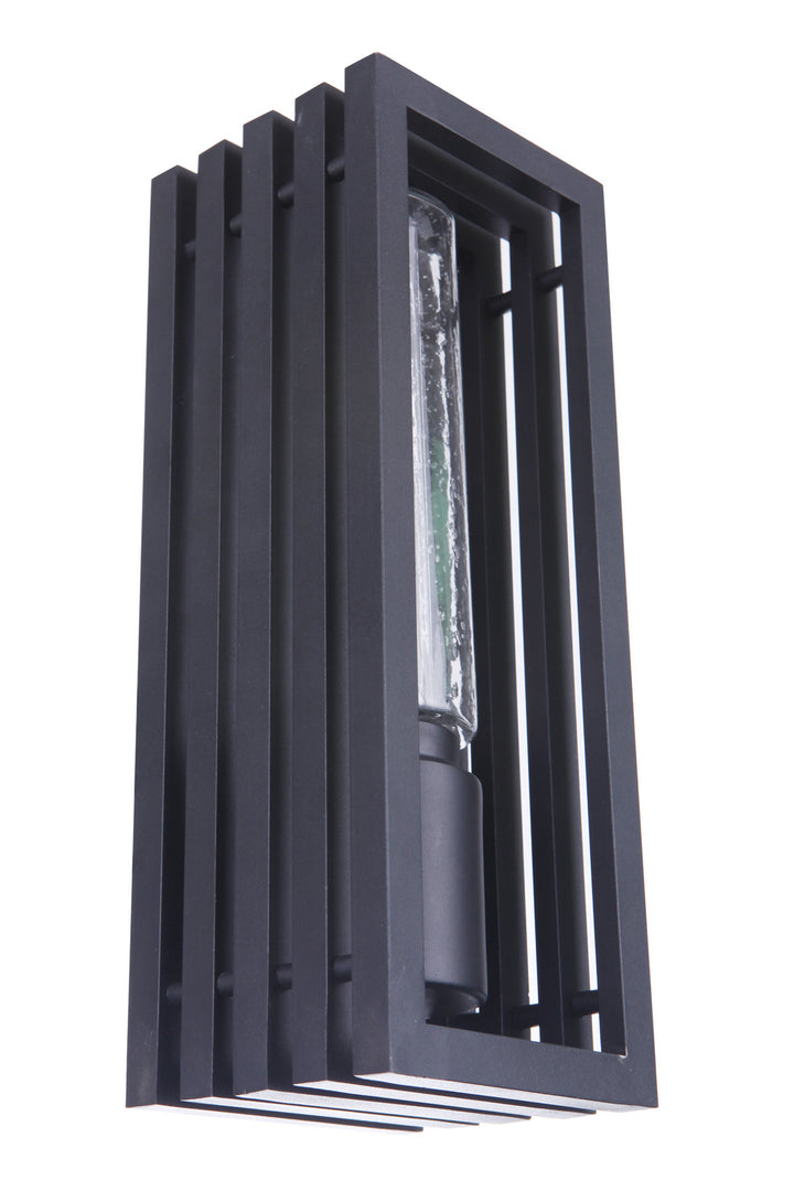 Carmel One Light Outdoor Wall Mount in Textured Black