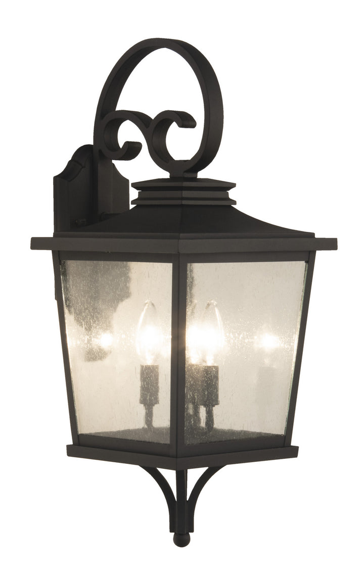 Tillman Three Light Outdoor Wall Mount in Textured Black