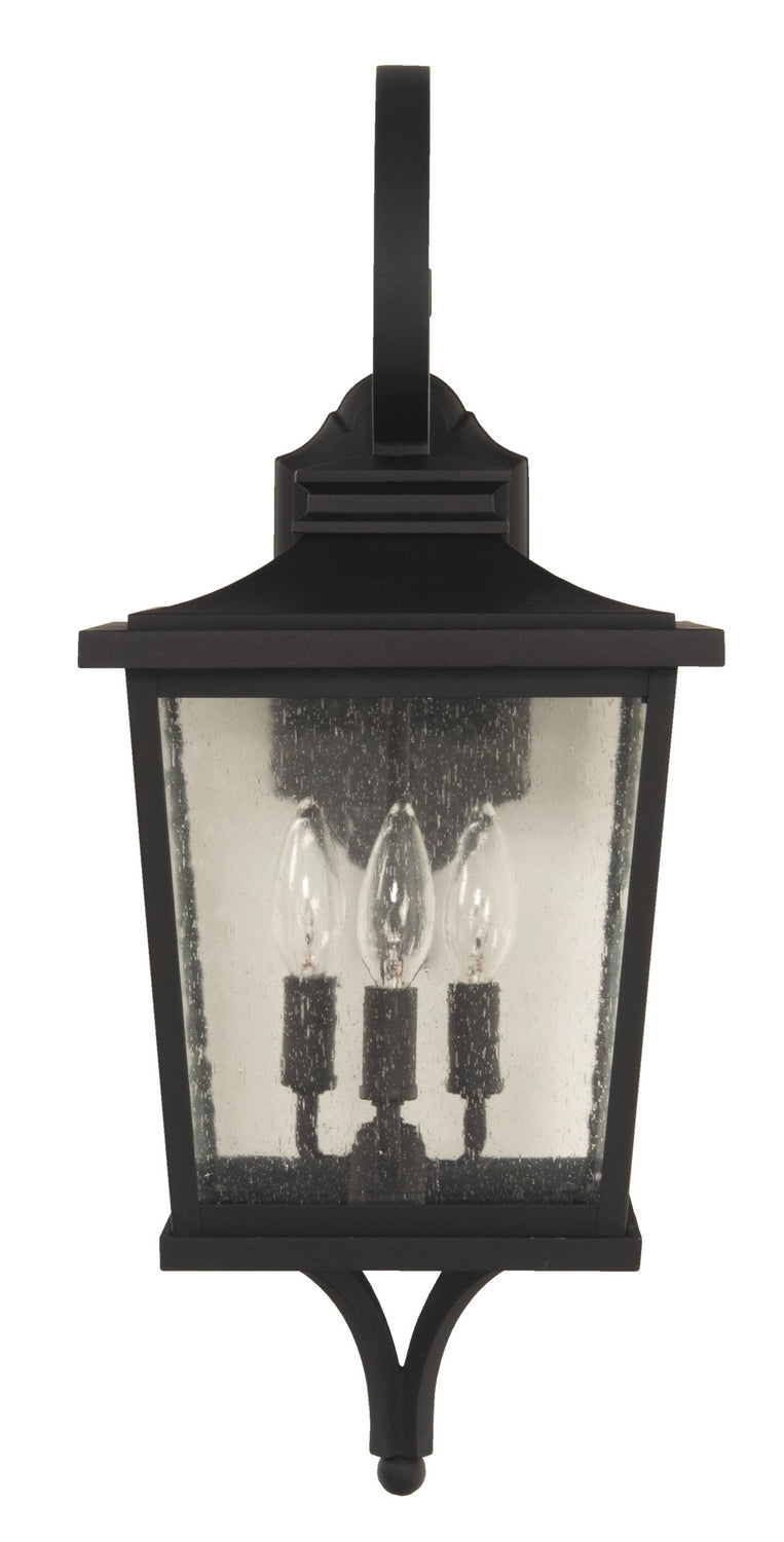 Tillman Three Light Outdoor Wall Mount in Textured Black