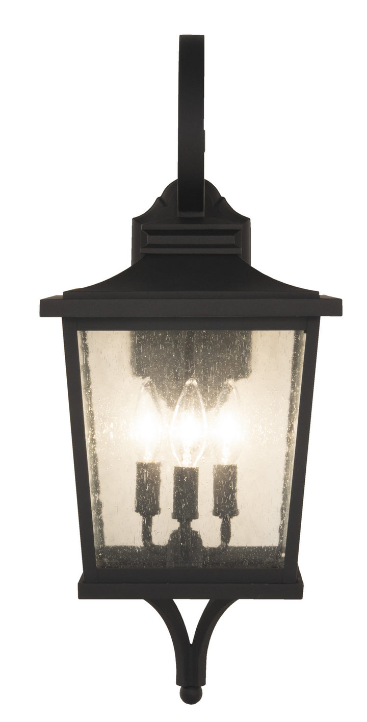 Tillman Three Light Outdoor Wall Mount in Textured Black