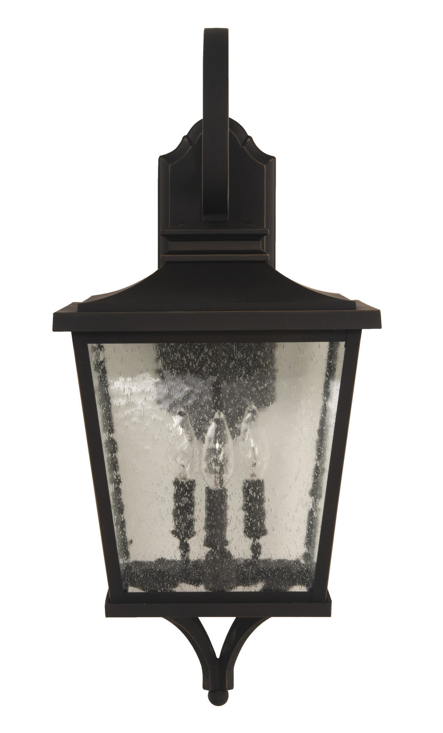 Tillman Three Light Outdoor Wall Mount in Dark Bronze Gilded